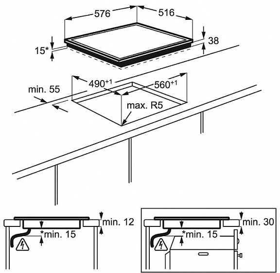 Поверхность ELECTROLUX ehf 6346 xok купить с доставкой по Москве и Московской области в интернет-магазине АваТехно