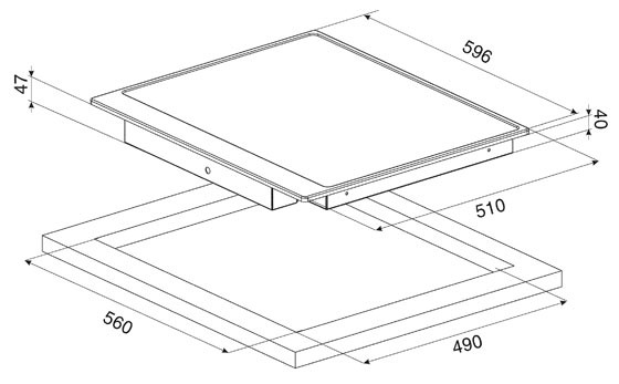 Поверхность SMEG p864p-9 купить с доставкой по Москве и Московской области в интернет-магазине АваТехно