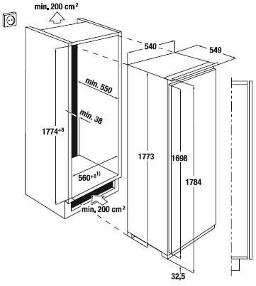 Встраиваемая морозильная камера KUPPERSBUSCH ITE 2390-2 купить с доставкой по Москве и Московской области в интернет-магазине АваТехно