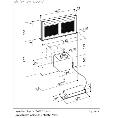 Встраиваемая вытяжка в стол SIRIUS SDD12TC EM SMOOTH IX купить с доставкой по Москве и Московской области в интернет-магазине АваТехно