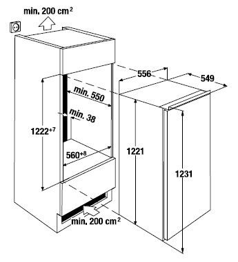 Встраиваемый холодильник KUPPERSBUSCH ikef 2380-1 купить с доставкой по Москве и Московской области в интернет-магазине АваТехно