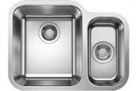 Кухонная мойка Blanco SUPRA 340/180-U клапан-автомат, чаша слева нержавеющая сталь полированная 525217