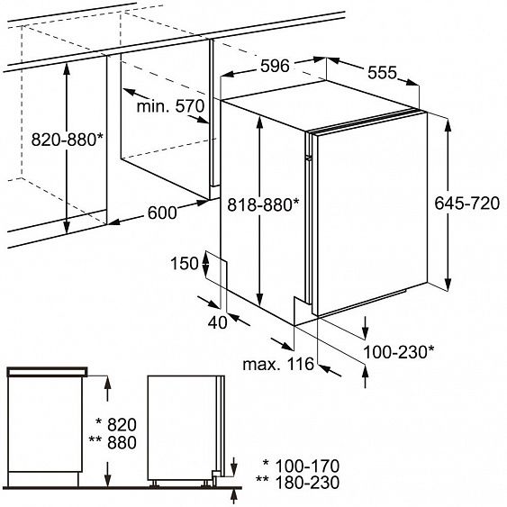 Посудомоечная машина встраиваемая полноразмерная ELECTROLUX esl 6810 ra купить с доставкой по Москве и Московской области в интернет-магазине АваТехно