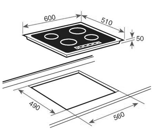 Варочная поверхность TEKA  ibr 6040 (10210125) купить с доставкой по Москве и Московской области в интернет-магазине АваТехно