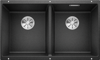 Кухонная мойка BLANCO SUBLINE 350/350-U SILGRANIT антрацит с отв.арм. InFino (арт.523574)