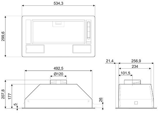 Вытяжка SMEG KSG52HE купить с доставкой по Москве и Московской области в интернет-магазине АваТехно