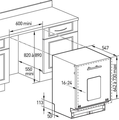 Посудомоечная машина DE DIETRICH dvh 1054 j купить с доставкой по Москве и Московской области в интернет-магазине АваТехно
