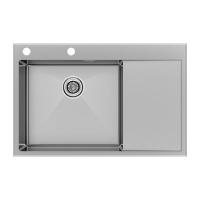 Кухонная мойка PAULMARK ATLAN L-EDGE PM777851-BSL