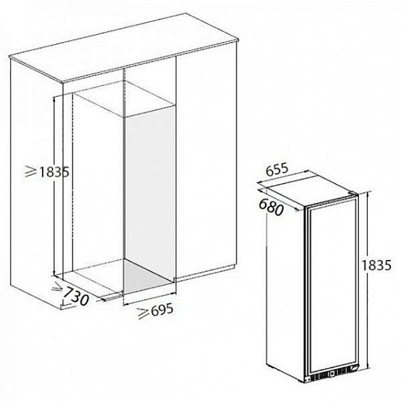 Винный шкаф DUNAVOX  exclusive dx-181.490dbk купить с доставкой по Москве и Московской области в интернет-магазине АваТехно