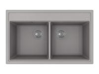 Кухонная мойка FLORENTINA липси 820 серый шелк (20.370.E0820.307)