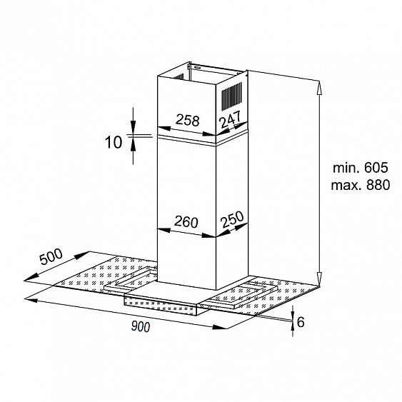 ВЫТЯЖКА KORTING KHC 90925 SGB купить с доставкой по Москве и Московской области в интернет-магазине АваТехно