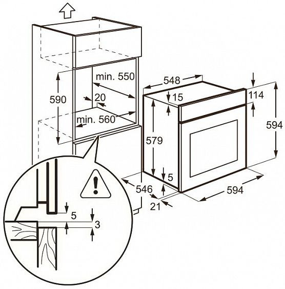 Духовой шкаф AEG bp 5831600 m купить с доставкой по Москве и Московской области в интернет-магазине АваТехно