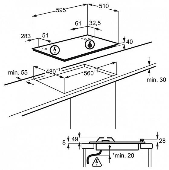 Встраиваемая газовая варочная панель Zanussi GPZ 263 SN купить с доставкой по Москве и Московской области в интернет-магазине АваТехно