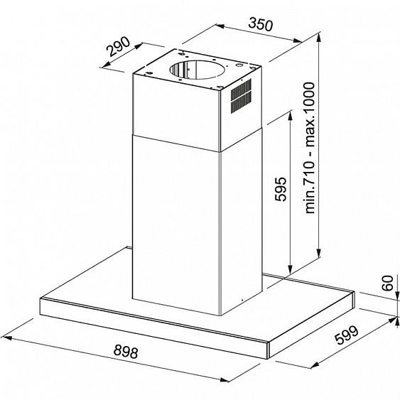 Вытяжка FRANKE FCR 925 I BK XS LED нержавеющая сталь/черное стекло купить с доставкой по Москве и Московской области в интернет-магазине АваТехно