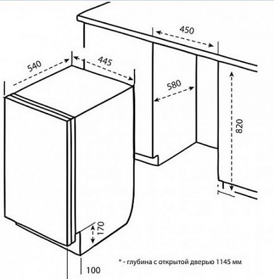 Посудомоечная машина  KORTING kdi 45165 купить с доставкой по Москве и Московской области в интернет-магазине АваТехно
