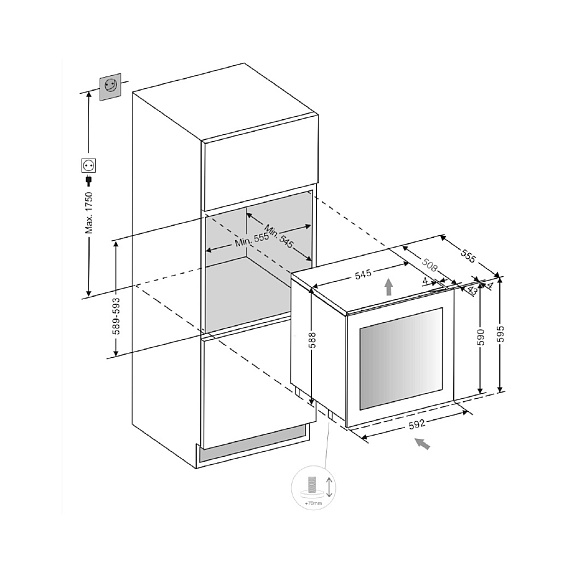 Винный шкаф PANDO PVMAVP 60-25CRR купить с доставкой по Москве и Московской области в интернет-магазине АваТехно