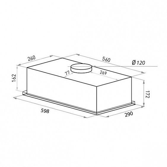 Вытяжка MAUNFELD CROSBY Built 60 нержавеющая сталь купить с доставкой по Москве и Московской области в интернет-магазине АваТехно