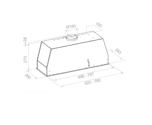 Вытяжка PANDO NEO/78 INOX V.850 SEC купить с доставкой по Москве и Московской области в интернет-магазине АваТехно