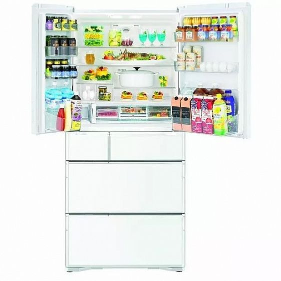 Холодильник  HITACHI R-G630GU XW (Crystal White) купить с доставкой по Москве и Московской области в интернет-магазине АваТехно