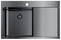 Мойка OMOIKIRI Akisame 78-GM-L нерж.сталь/вороненая сталь 4973099
