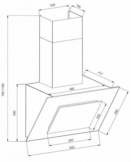 Вытяжка GRAUDE DHK 60.0 EL купить с доставкой по Москве и Московской области в интернет-магазине АваТехно