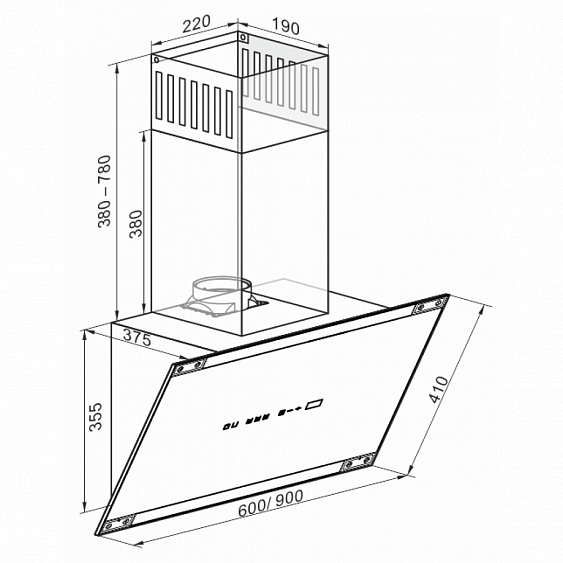 Каминная вытяжка Kaiser AT 6445 Elf AD Eco купить с доставкой по Москве и Московской области в интернет-магазине АваТехно