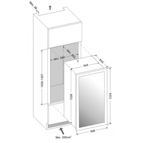 Винный шкаф DUNAVOX DAB-89.215DSS купить с доставкой по Москве и Московской области в интернет-магазине АваТехно