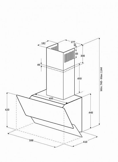 Вытяжка KUPPERSBERG F 600 W купить с доставкой по Москве и Московской области в интернет-магазине АваТехно