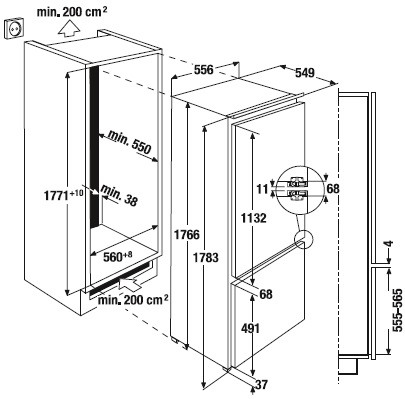 Встраиваемый холодильник KUPPERSBUSCH IKEF 3080-3Z3 купить с доставкой по Москве и Московской области в интернет-магазине АваТехно