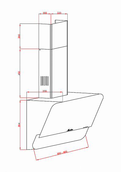 Вытяжка MONSHER TOWN 60 B купить с доставкой по Москве и Московской области в интернет-магазине АваТехно