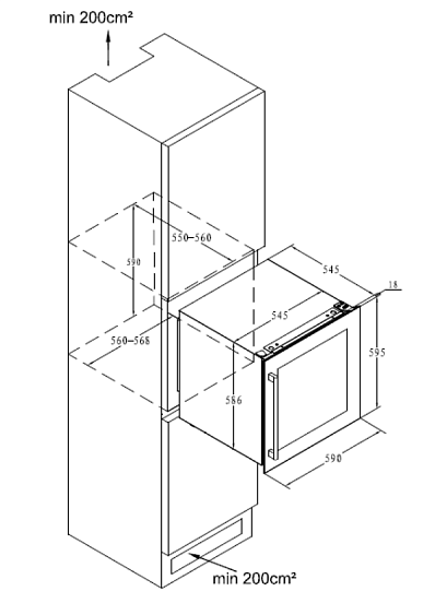 Винный шкаф WEISSGAUFF WWCI-36 DB купить с доставкой по Москве и Московской области в интернет-магазине АваТехно