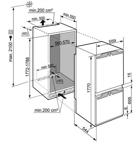 Холодильник LIEBHERR icu 3314 купить с доставкой по Москве и Московской области в интернет-магазине АваТехно