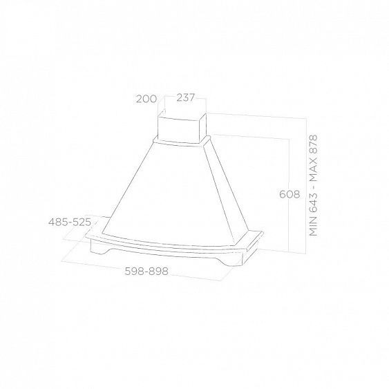 Вытяжка ELICA CORALINE WH/A/60 T.GREZZO (PRF0041810B) купить с доставкой по Москве и Московской области в интернет-магазине АваТехно