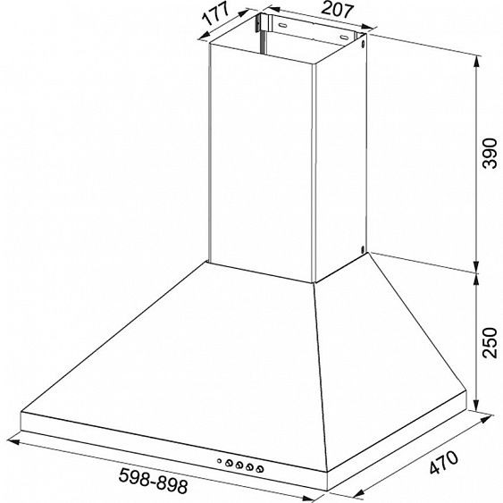 Вытяжка FRANKE FDL 665 XS LED1 320.0521.537 купить с доставкой по Москве и Московской области в интернет-магазине АваТехно