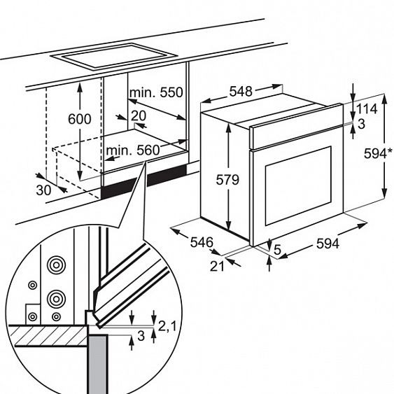 Духовой шкаф ELECTROLUX eob 3450 aax купить с доставкой по Москве и Московской области в интернет-магазине АваТехно