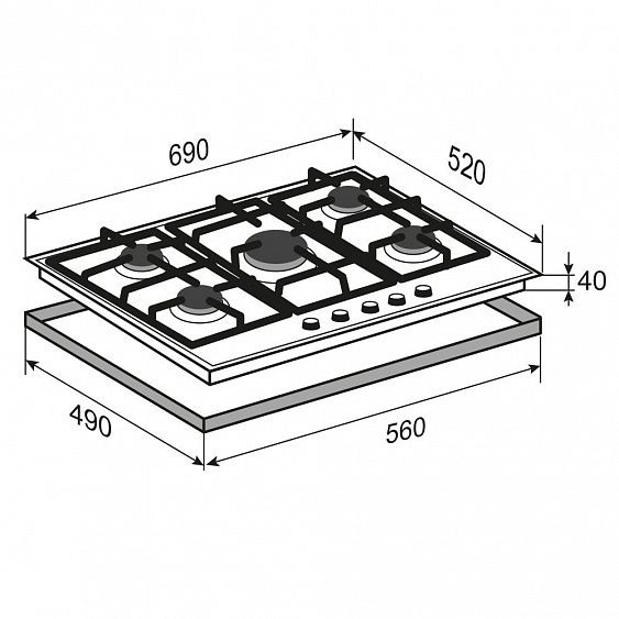 Варочная поверхность ZIGMUND & SHTAIN M 21.7 W купить с доставкой по Москве и Московской области в интернет-магазине АваТехно