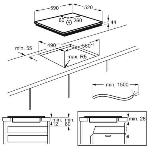 Индукционная стеклокерамич. панель Electrolux IPE 6455 KF купить с доставкой по Москве и Московской области в интернет-магазине АваТехно
