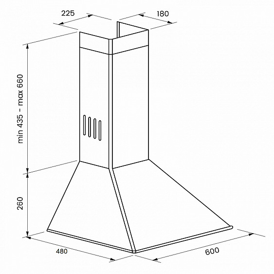 Вытяжка KUPPERSBERG ONDA 60СB купить с доставкой по Москве и Московской области в интернет-магазине АваТехно