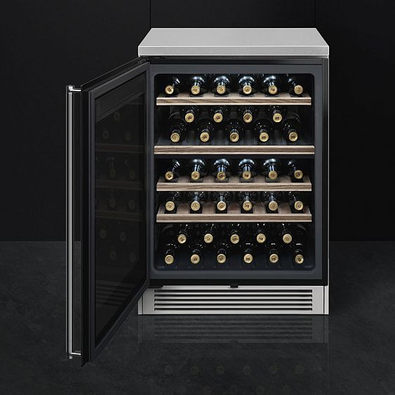 Винный шкаф SMEG CVF338XS купить с доставкой по Москве и Московской области в интернет-магазине АваТехно