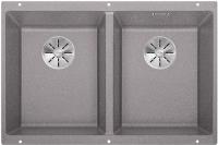 Кухонная мойка BLANCO SUBLINE 350/350-U SILGRANIT алюметаллик с отв.арм. InFino (арт.523576)