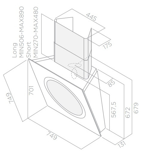 Вытяжка ELICA LOOP BL/F/75 купить с доставкой по Москве и Московской области в интернет-магазине АваТехно