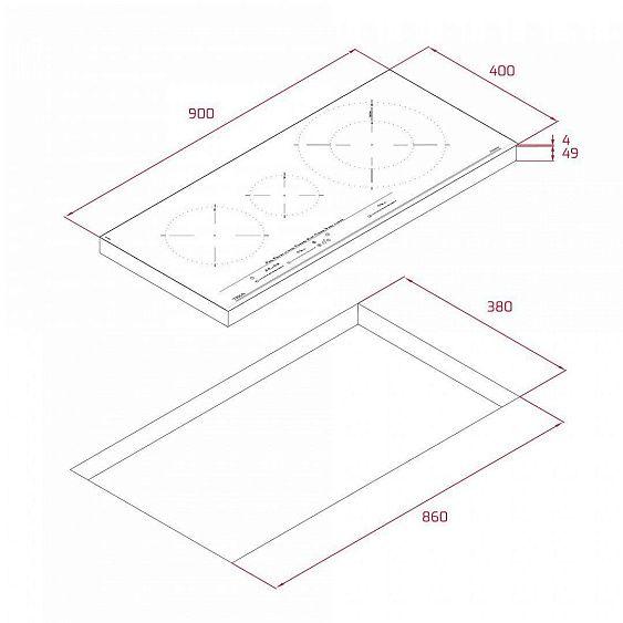 ВАРОЧНАЯ ПОВЕРХНОСТЬ TEKA IZC 93320 MST BLACK купить с доставкой по Москве и Московской области в интернет-магазине АваТехно