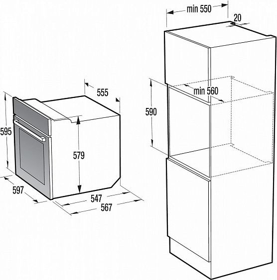 Электрический духовой шкаф GORENJE bo636e11x купить с доставкой по Москве и Московской области в интернет-магазине АваТехно