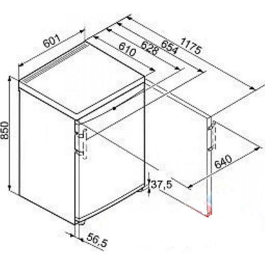 Холодильник LIEBHERR T 1714 купить с доставкой по Москве и Московской области в интернет-магазине АваТехно