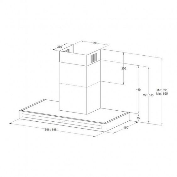 Вытяжка KORTING KHC 6877 N купить с доставкой по Москве и Московской области в интернет-магазине АваТехно