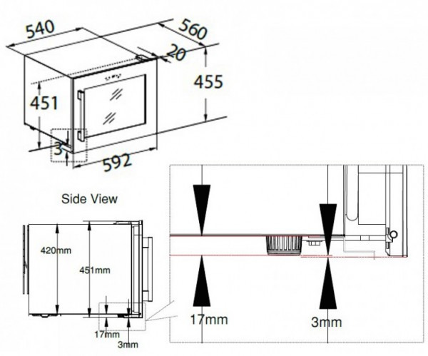 Винный шкаф DUNAVOX  built-in dx-24.56bbk(в) (петли слева) купить с доставкой по Москве и Московской области в интернет-магазине АваТехно