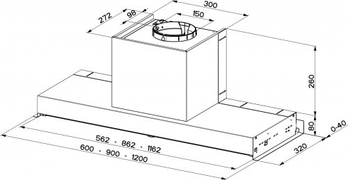 Вытяжка FABER 110.0439.937 FABER IN-NOVA COMFORT EG6 X A60 купить с доставкой по Москве и Московской области в интернет-магазине АваТехно