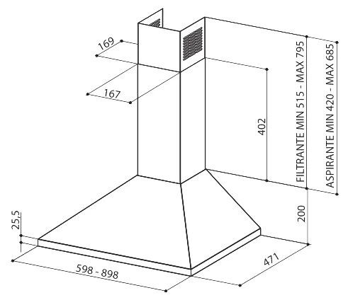 Вытяжка FABER VALUE PB 4 2L BK A60 320.0557.549 купить с доставкой по Москве и Московской области в интернет-магазине АваТехно