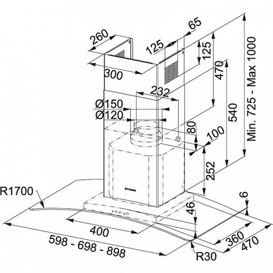 Вытяжка FRANKE FAR 625 XS 325.0541.080 купить с доставкой по Москве и Московской области в интернет-магазине АваТехно