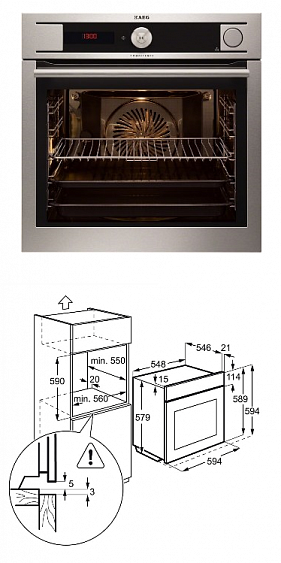 Духовой шкаф AEG bs 9314401 m купить с доставкой по Москве и Московской области в интернет-магазине АваТехно